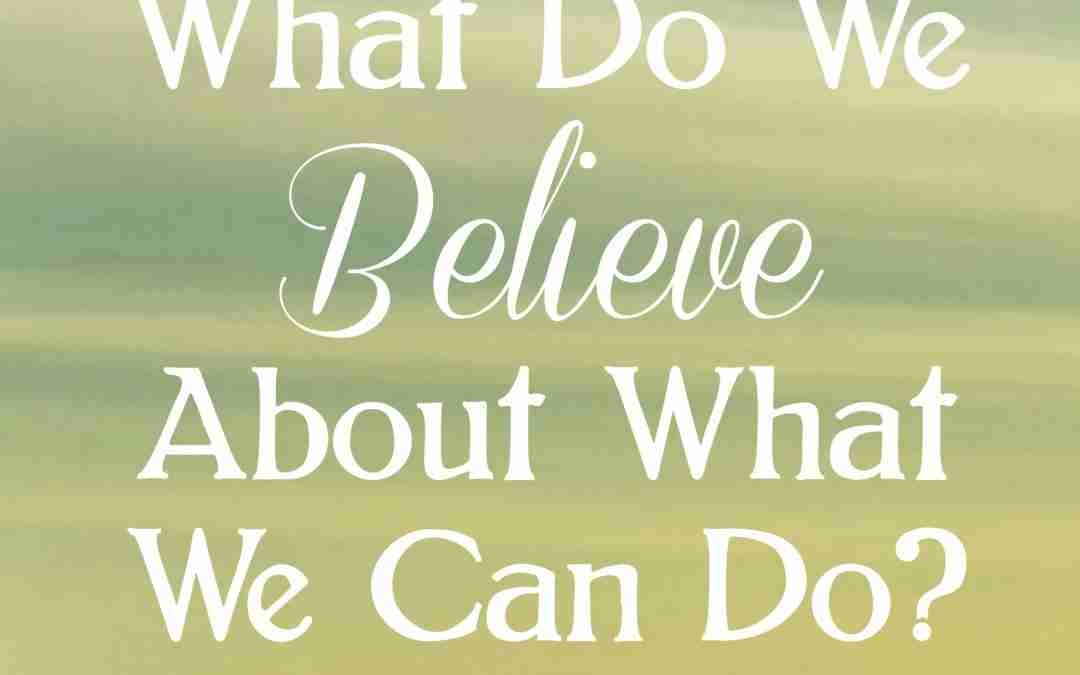 What Do We Believe About What We Can Do?